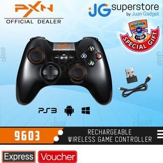 PXN 9603 2.4GHz Wireless Game Controller 20h Playtime with Dual Vibration Double 360 Joystick 2-player Support for PC PS3 Android | JG Superstore
