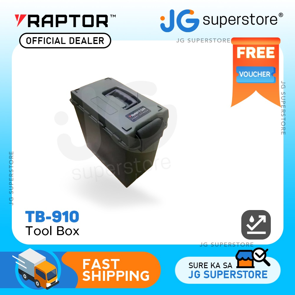 Raptor TB910 Portable WaterResistant Hard Case Tool Box for Hunters