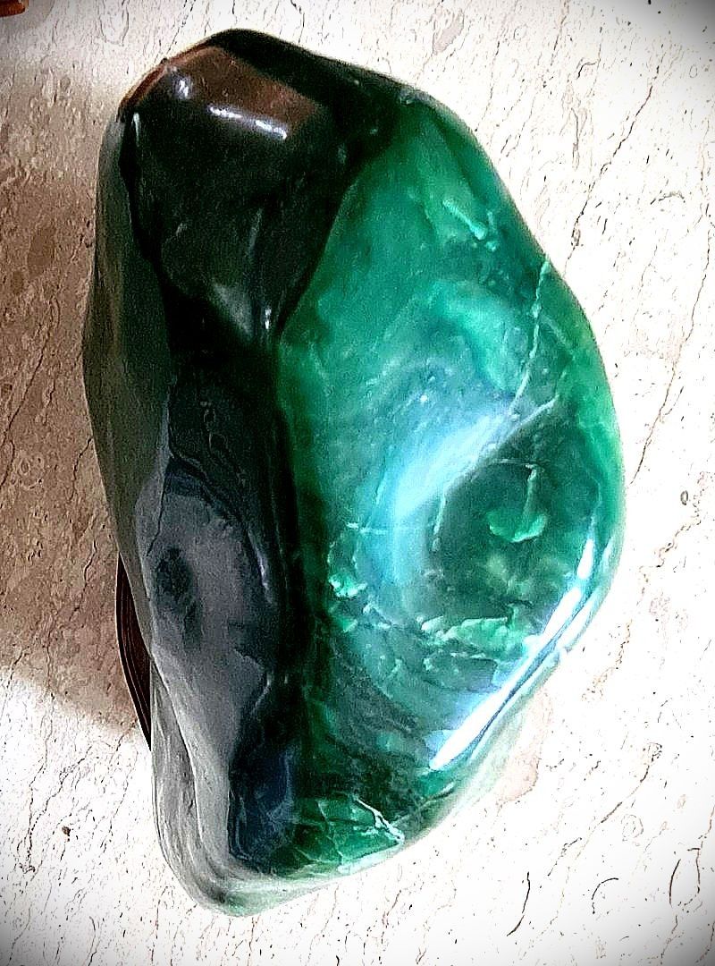 Rare best sale green stone