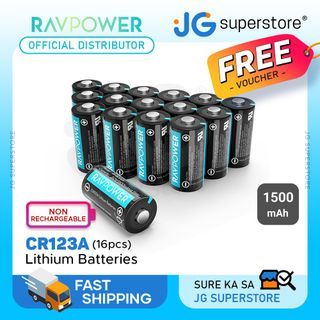 Ravpower CR123A 3V 1500mAh Non Rechargeable Lithium Batteries for Film Camera, Microphones, Flashlights RP-BC001 | JG Superstore
