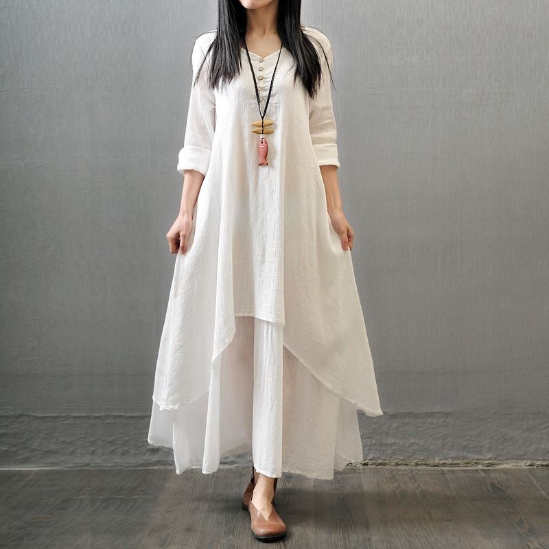 White long sleeve sales maxi dress plus size