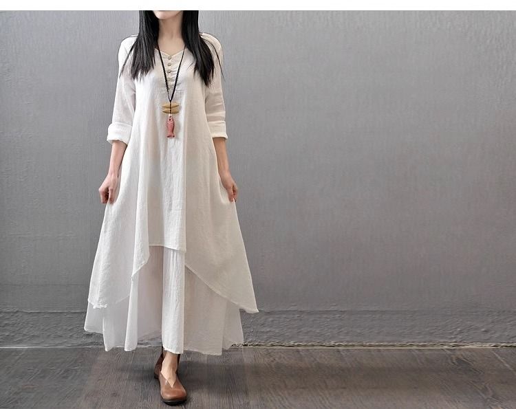 White long one piece dress best sale