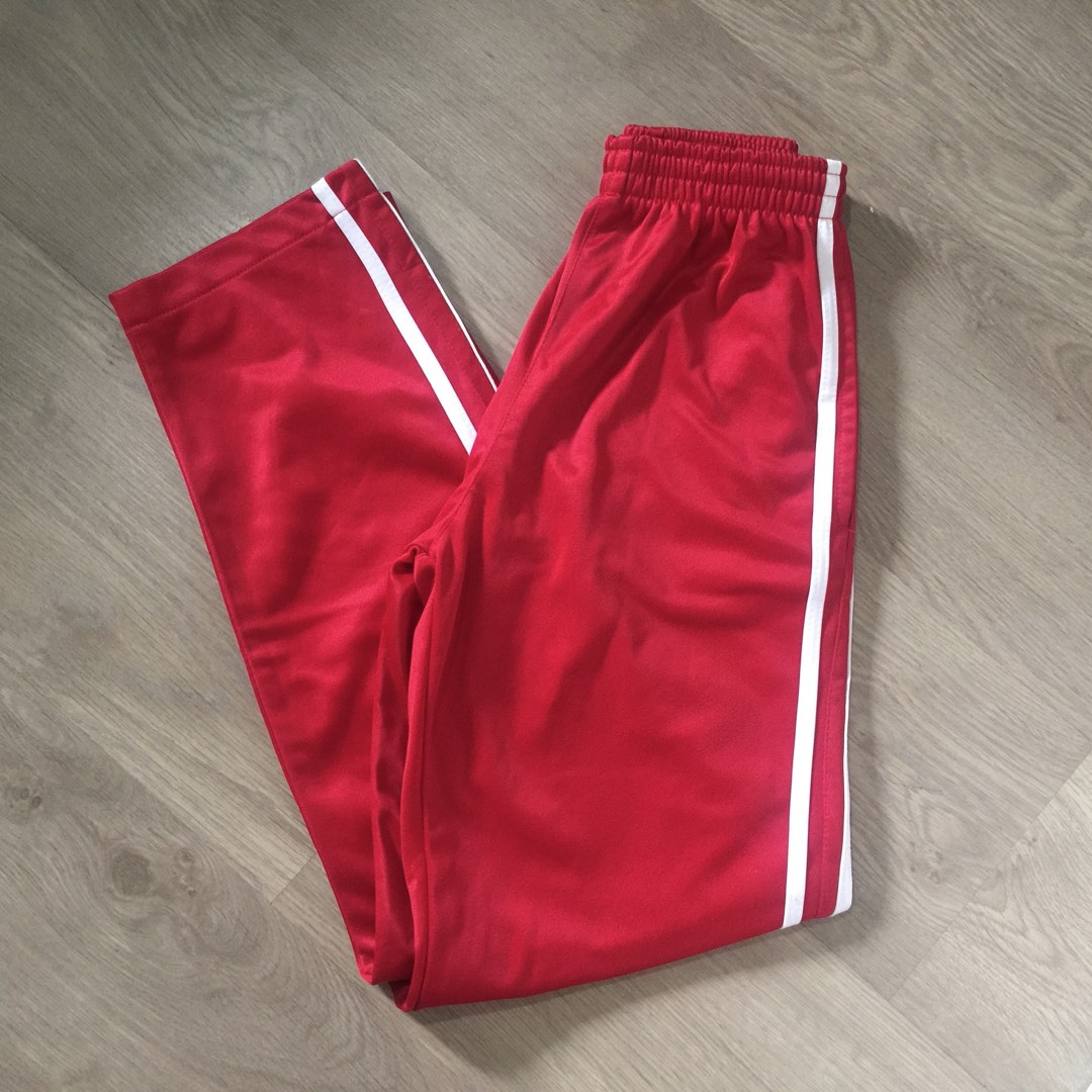 Red sale silk joggers