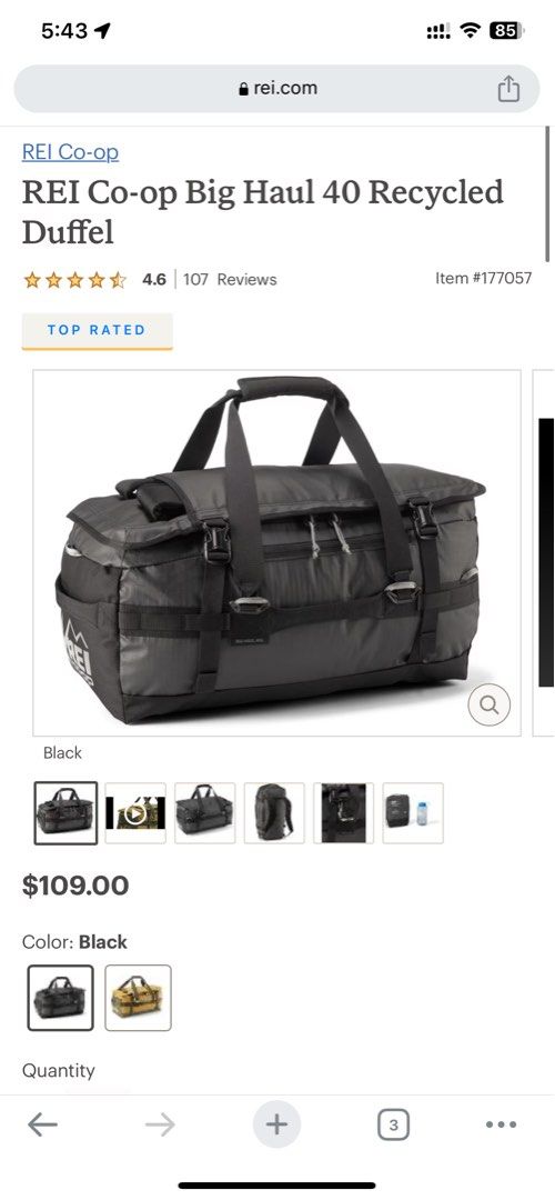 Rei big haul shop 40l