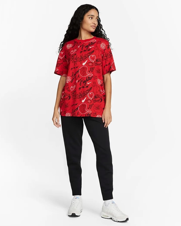 Red nike cheap top womens