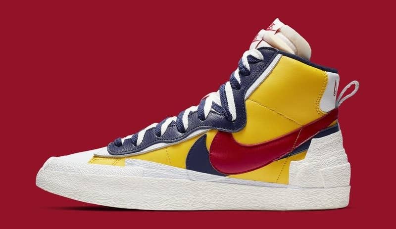 Sacai x Nike Blazer High Midnight Navy 2019 BV0072 700 Mid