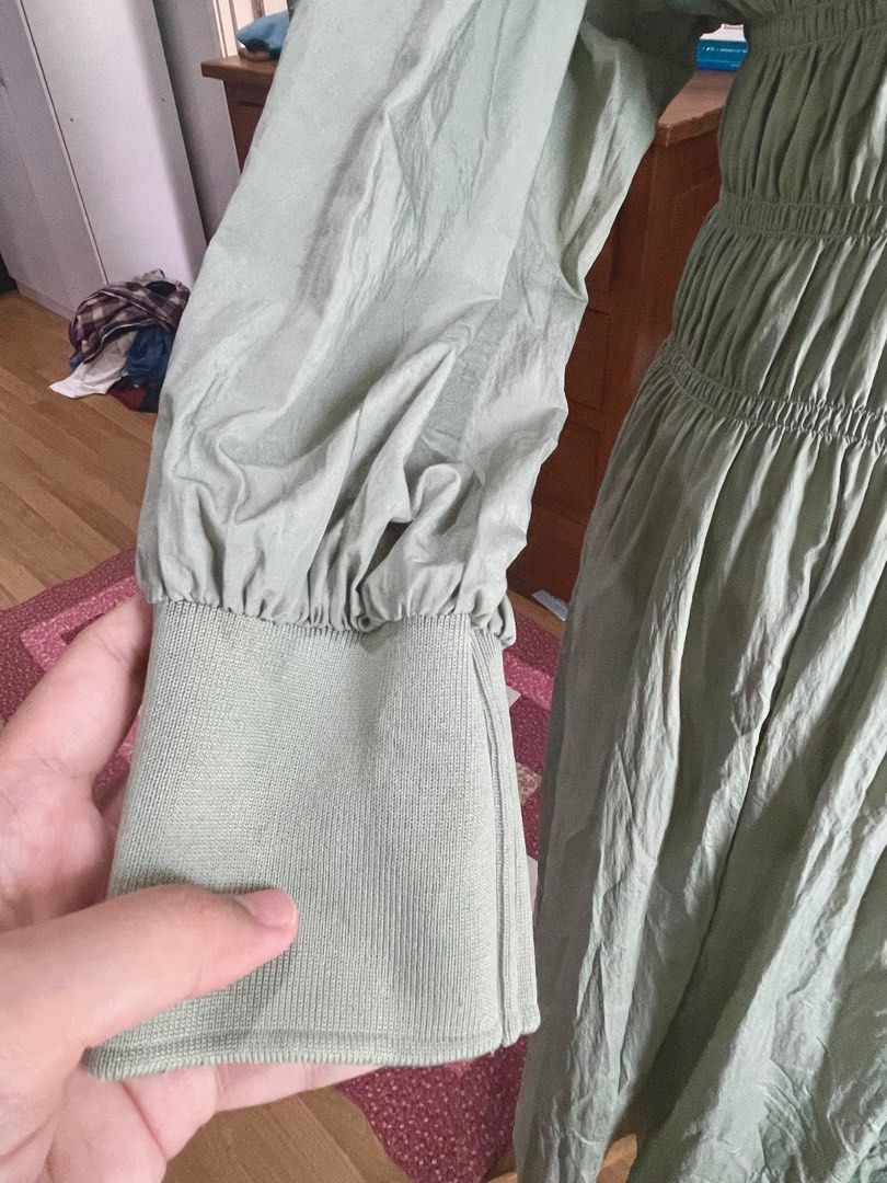 Sage green Zara dress, Women's Fashion, Dresses & Sets, Dresses on