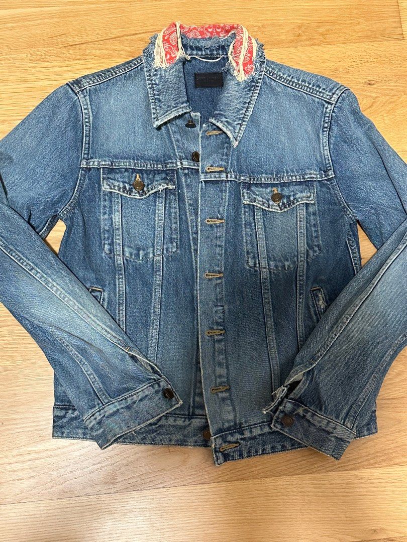 Saint laurent clearance bandana denim jacket