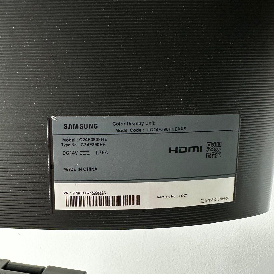 Samsung 24" CF390 CURVED Monitor (LC24F390FHEXXS), Computers & Tech ...