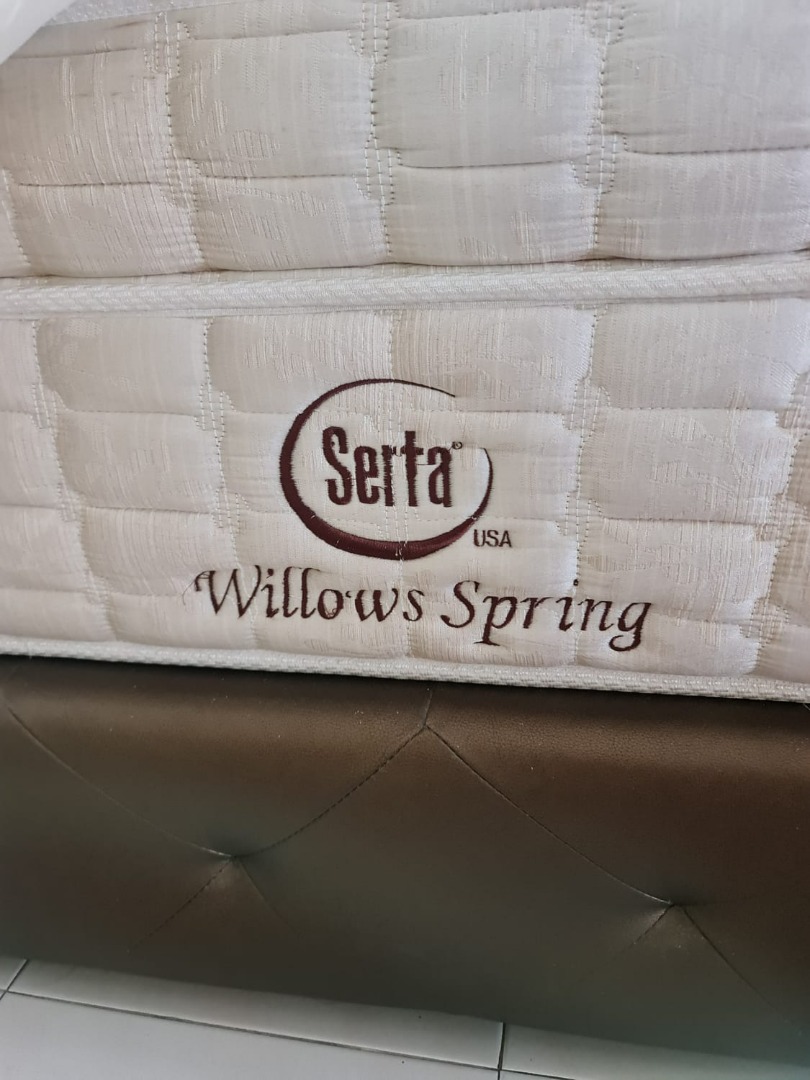 Serta, King size bed with mattress, Furniture & Home Living, Furniture, Bed Frames