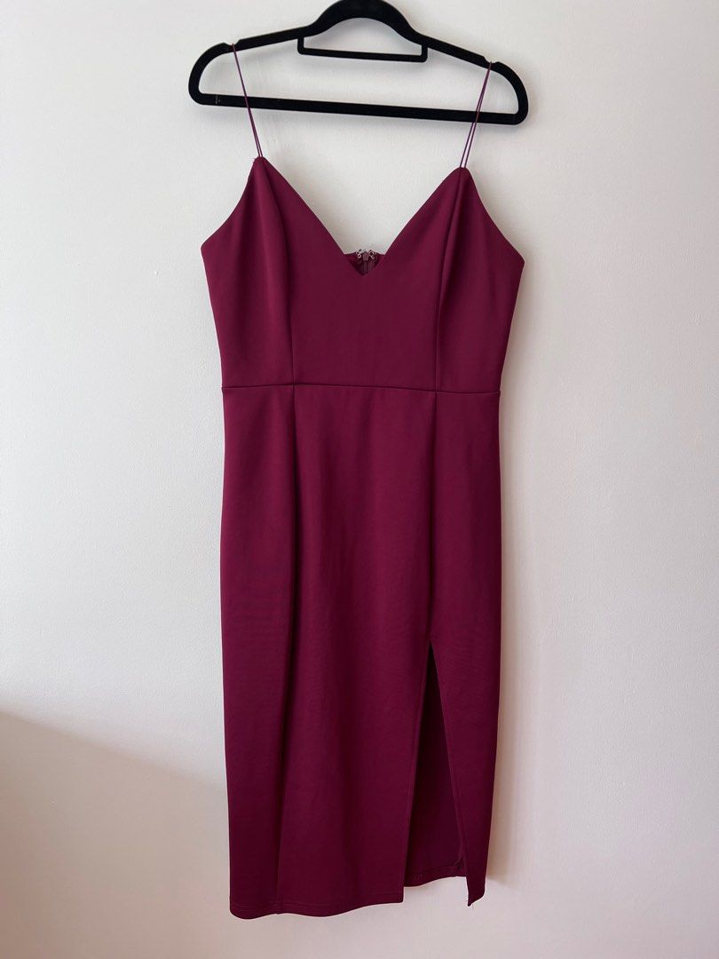 Showpo Maroon Dress Women s Fashion Clothes on Carousell