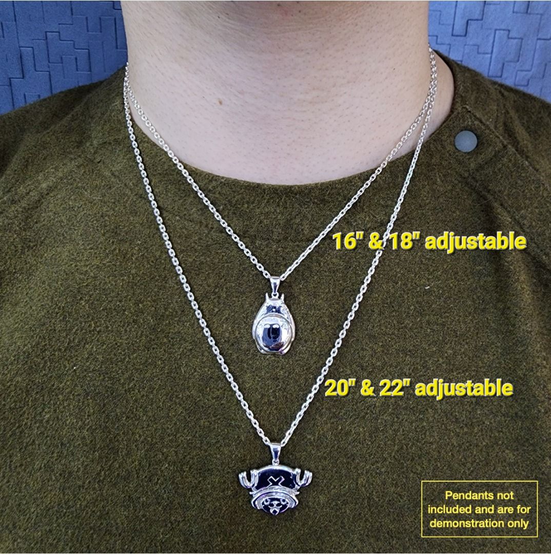 Adjustable silver necklace sale