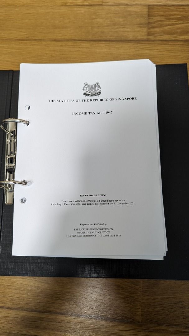 Singapore Tax Act & Goods and Services Tax Act (2020 revised editions), Hobbies & Toys