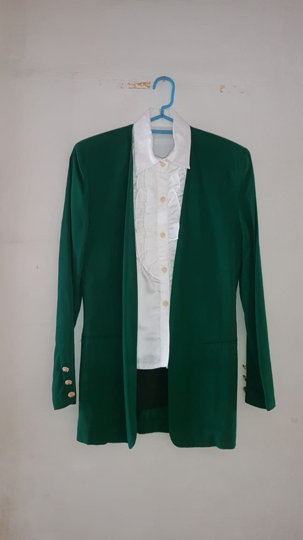 Casual green blazer new arrivals