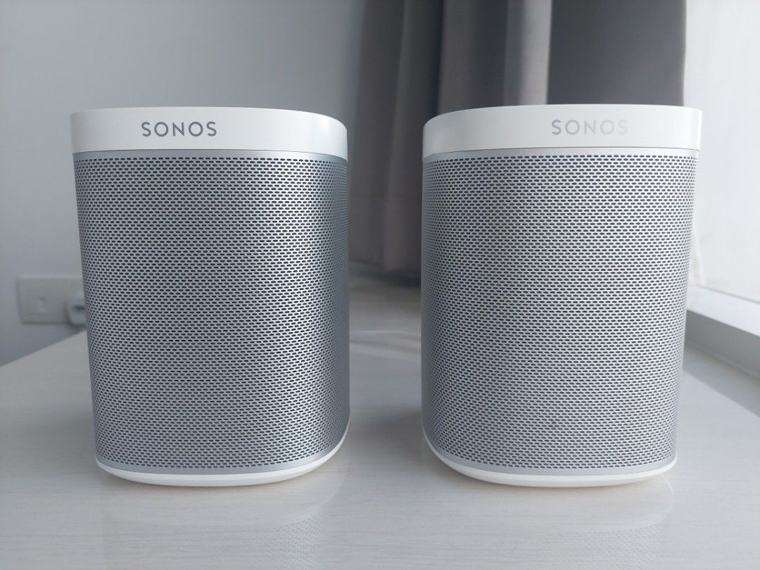 Sonos Play 1 PAIR white Audio Soundbars Speakers Amplifiers