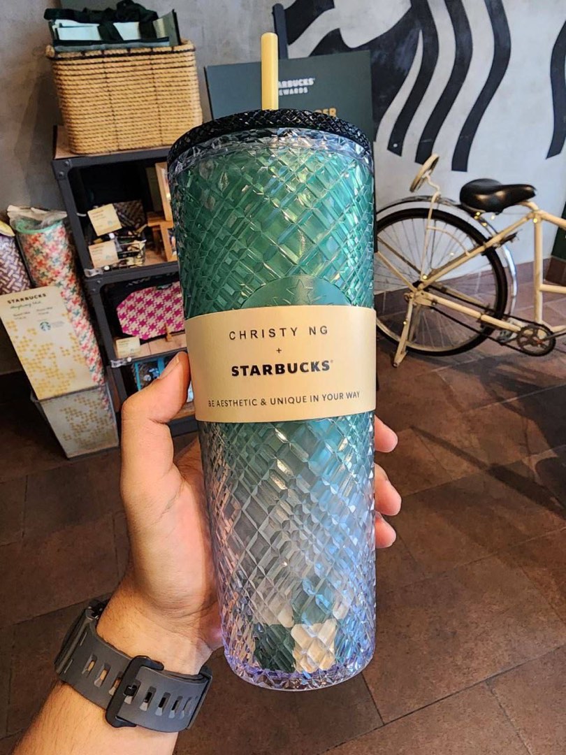 Starbucks X Christy Ng Tumbler (Green), Furniture & Home Living