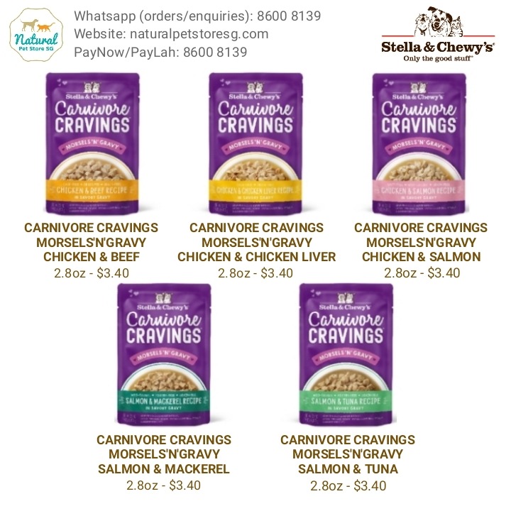 Stella Chewy s Wet Cat Food Carnivore Cravings Pouches Cans