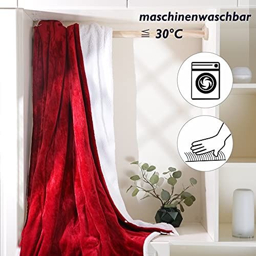 Electric Heated Throw Blanket Flannel Fast Heating Blanket 180X130cm Blanket with 6 Levels Timer Overheat Protection and Detachable Switch Washable Full Body Warm Home Office Furniture Home Living Bed...