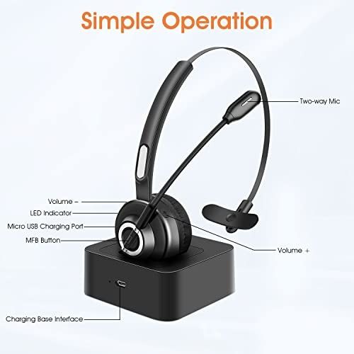 Giveet Bluetooth Headset for Cell Phones Wireless Headset for