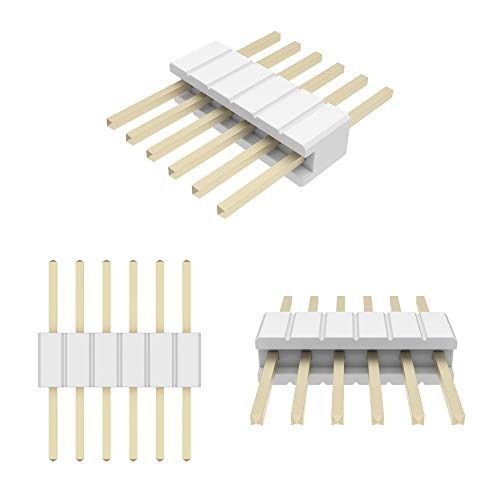 Litcessory 6-Pin to Cut-End Connector for Philips Hue Lightstrip Plus (4  Pack, White - MICRO 6-PIN V4) 