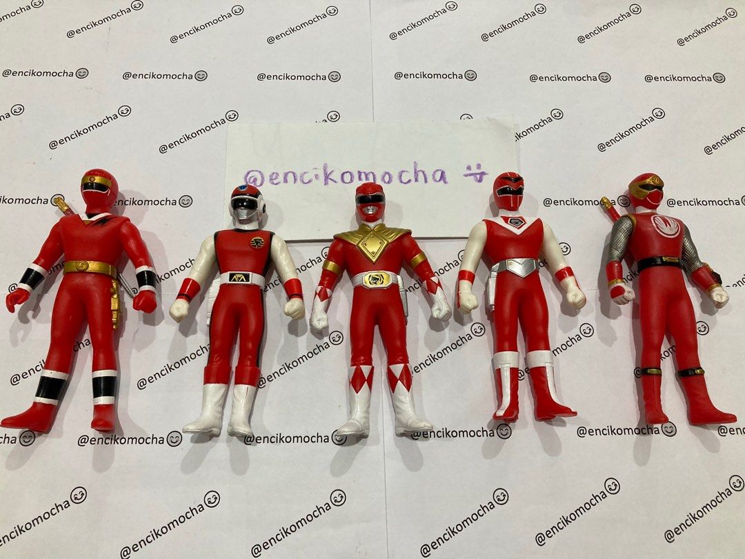 Super Sentai Power Rangers MMPR Sofubi Flashman Maskman Red Ranger ...
