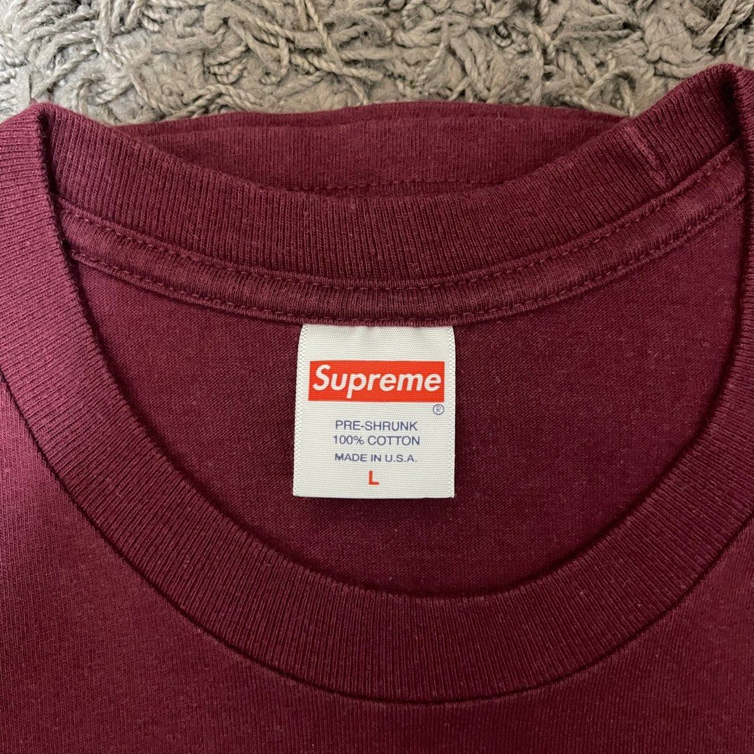 Supreme liquid new arrivals tee burgundy