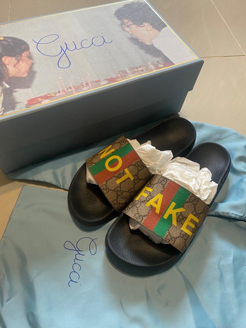 Gucci not fake slippers store