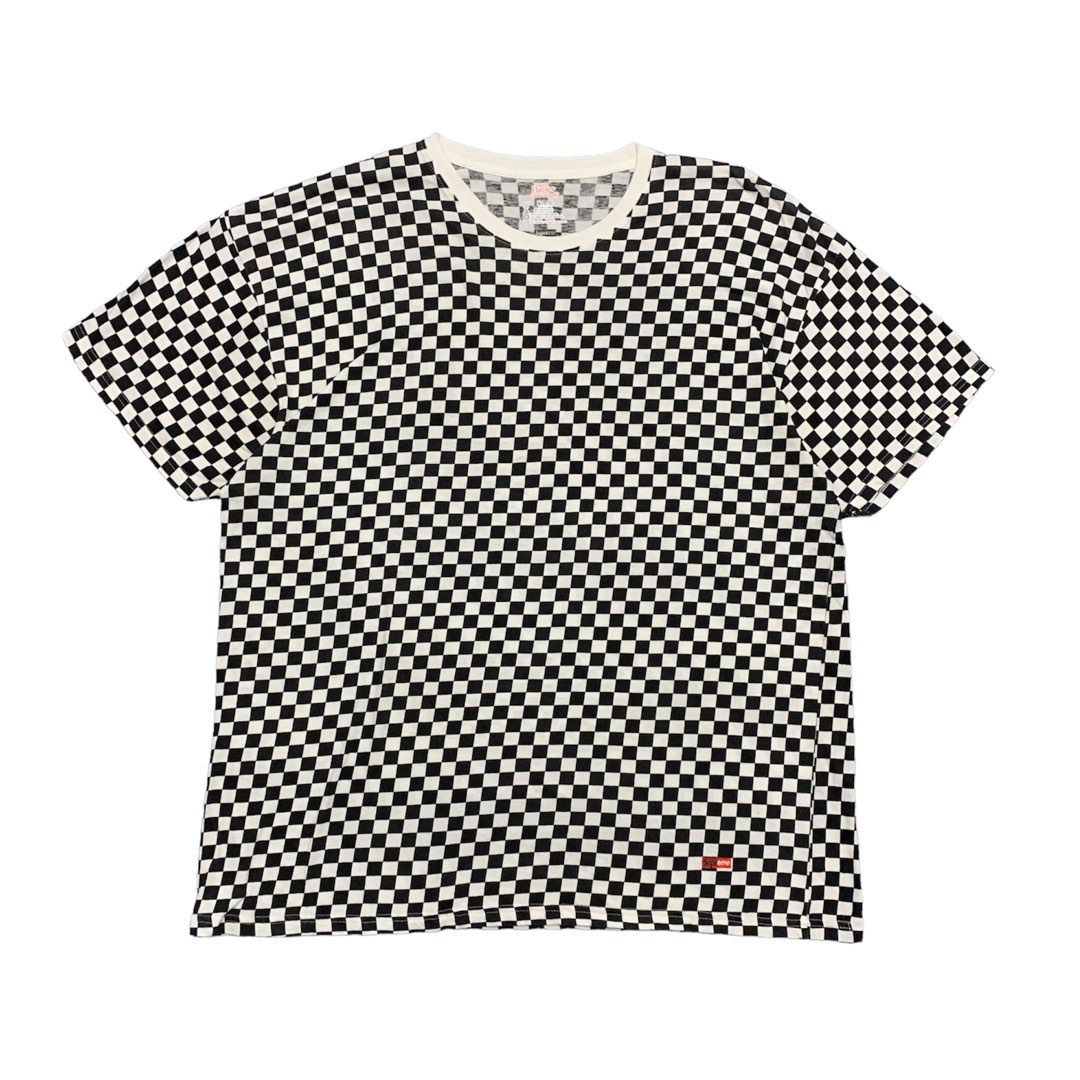 Supreme checkered 2025 shirt hanes