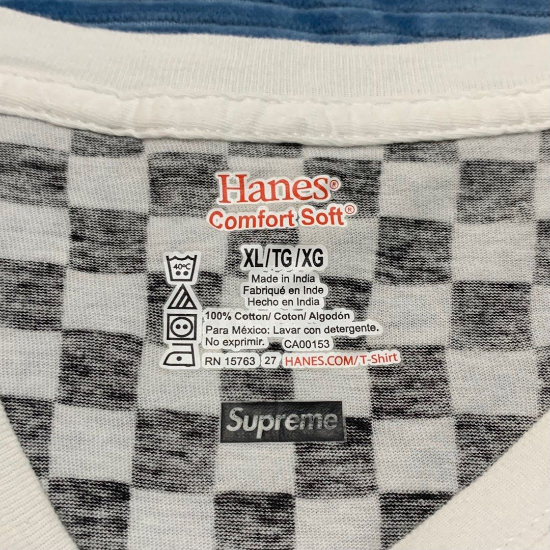 Supreme hanes deals checkered shirt