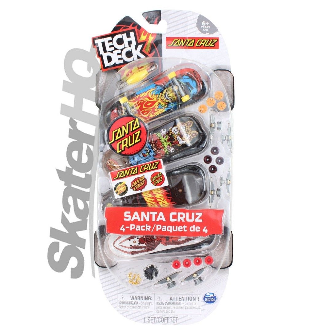 Tech Deck 4pk - Santa Cruz with plastic box