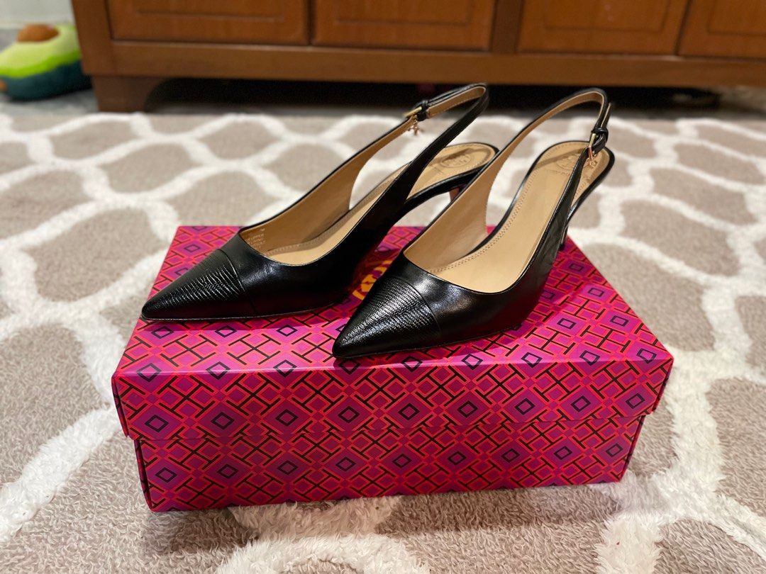 Tory Burch Penelope Cap Toe Slingback Pump