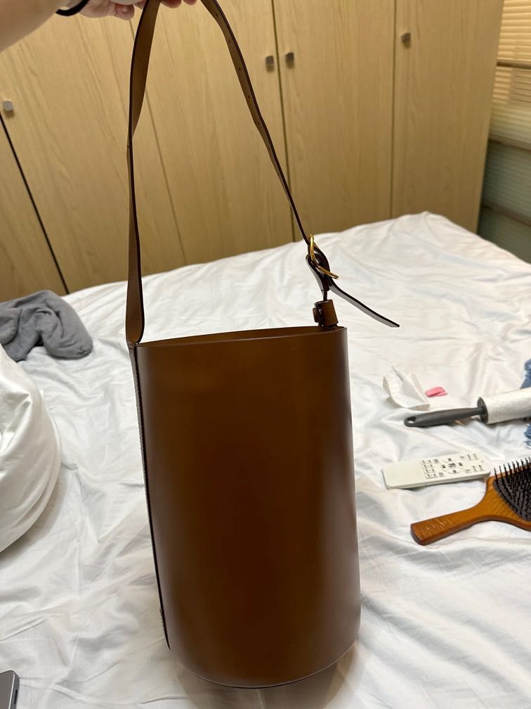 Trademark bucket bag real leather Carousell