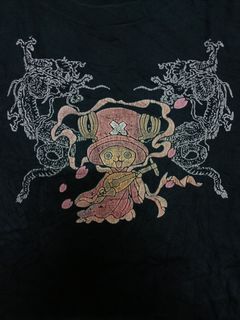 Tshirt vintage sukajan kartun anime one piece