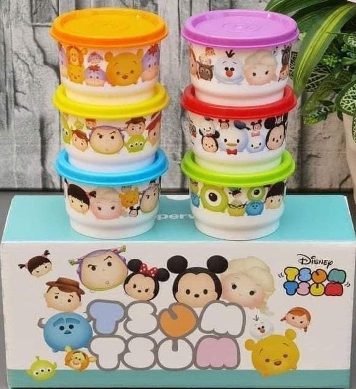 Gift Set]Tupperware Disney Tsum Tsum 110ml(6 Pcs) with Gift Box