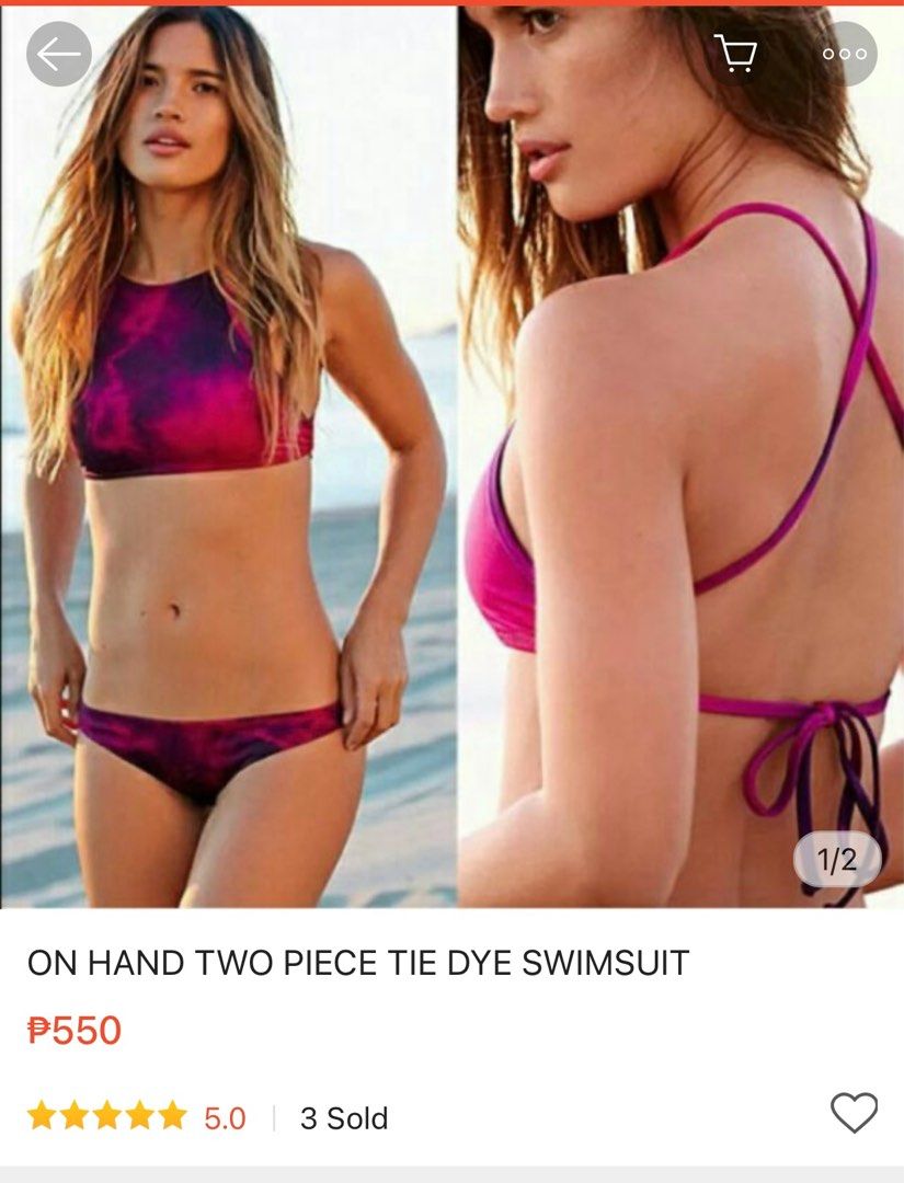 two piece tie dye halter bikini set (Category: Bikinis & Swimsuits) located in Malolos. Submitted by beasarchive (Listing ID 1240842176, Image 3). Description: .