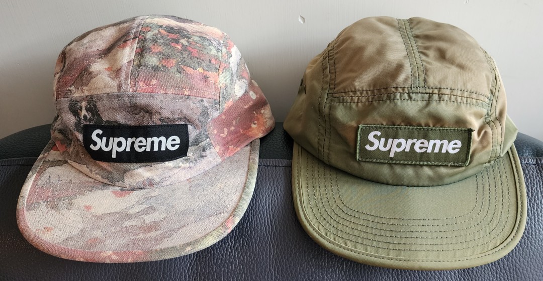 USED 有defect Supreme Camp cap(睇內文), 男裝, 手錶及配件, 棒球帽