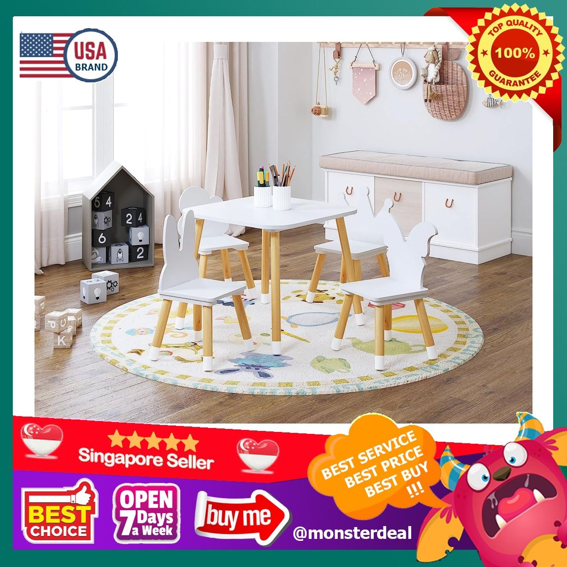 UTEX Kids 3 Piece Play Or Activity Table and Chair Set & Reviews