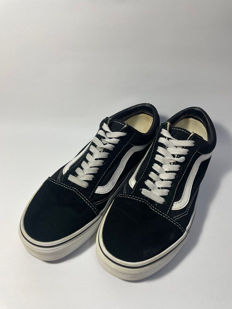 Black old skool clearance vans size 8