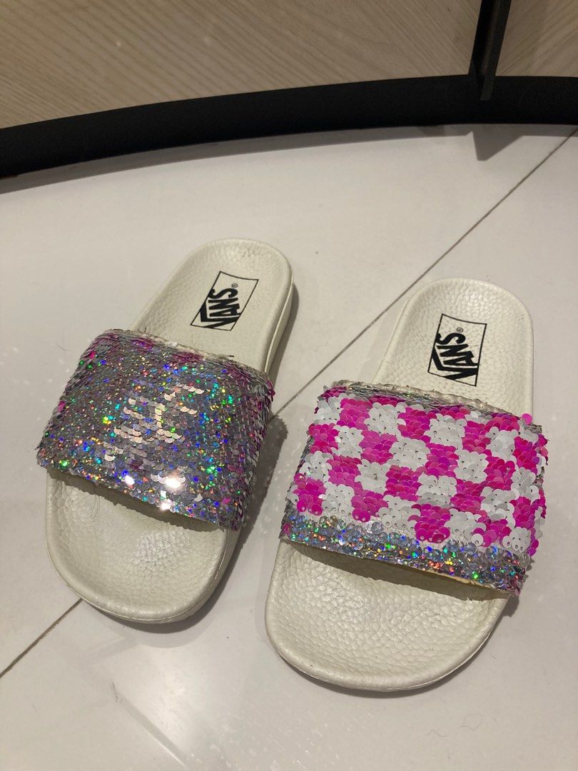 Vans sequin slides online