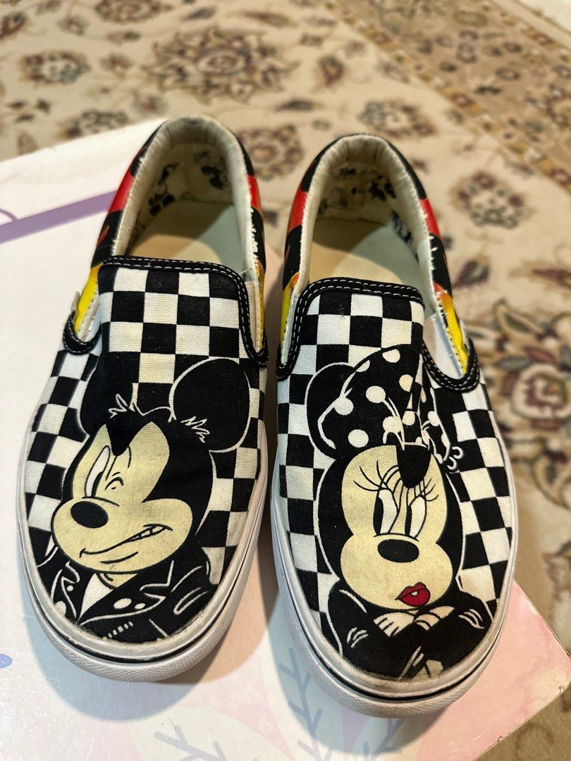 Mickey and minnie checker flame vans discount