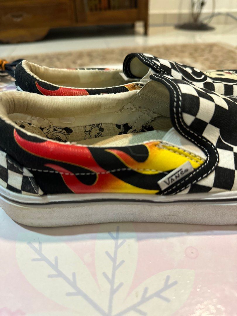 Disney checkered vans top