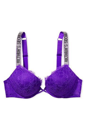 36G Victoria's Secret lace shine strap bra, Women's Fashion, Undergarments  & Loungewear on Carousell