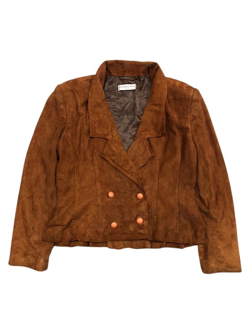 Balenciaga suede jacket sale