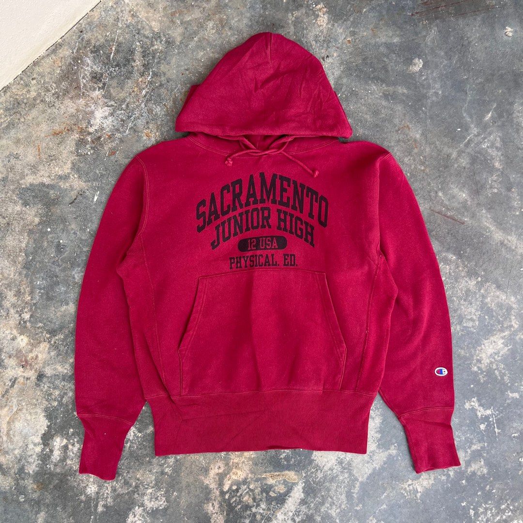 Champion pink hoodie junior best sale