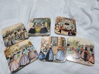 Vintage Coasters 6pcs