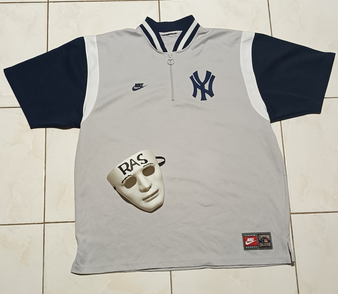 NEW NIKE Men's New York Yankees White Home Blank Jersey Size LARGE