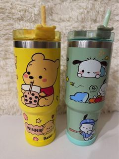 Winnie the Pooh Balloon Stainless Steel Tumbler With Straw