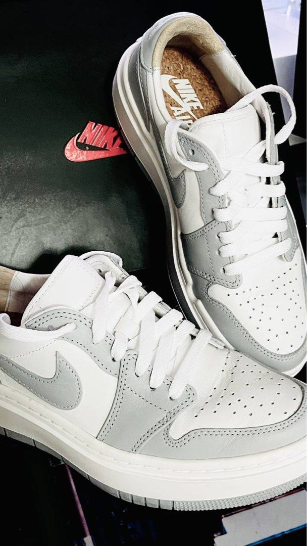 WMNS AIR JORDAN 1 ELEVATE LOW (Category: Sneakers) located in Bulacan. Submitted by avenade (Listing ID 1240964415, Image 3). Description: WMNS AIR JORDAN 1 ELEVATE LOW US 7 / EUR 38 7,5k Color: Wolf Grey Used once RFS: Need funds MOP: bank transfer / gcash / paymaya Shopee checkout available.
