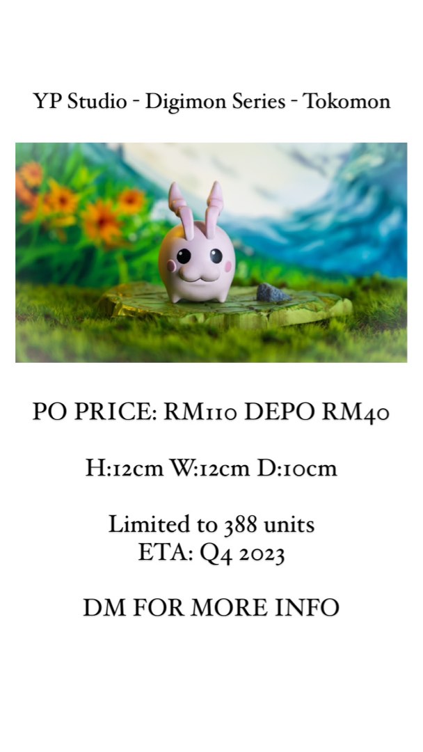 YP Studio - Digimon - Tokomon, Hobbies & Toys, Toys & Games on Carousell