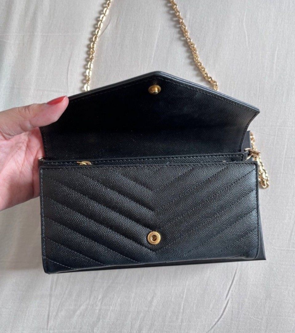 Ysl wallet on chain serial number on sale